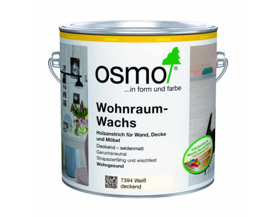 OSMO Wohnraum-Wachs 7394 Weiß deckend 0,75L